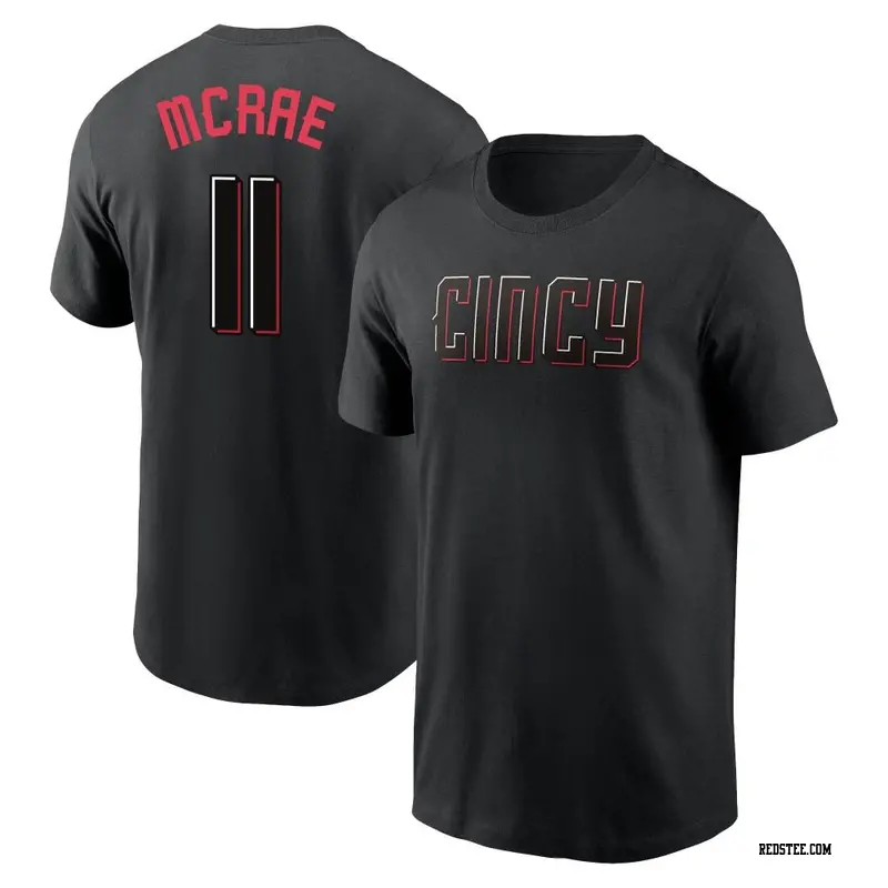 Barry Larkin #11 Cincinnati Reds City Connect Black Cool Base Jersey