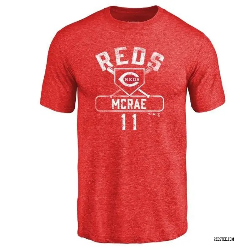 Hal Mcrae Cincinnati Reds Women's Backer Slim Fit T-Shirt - Ash