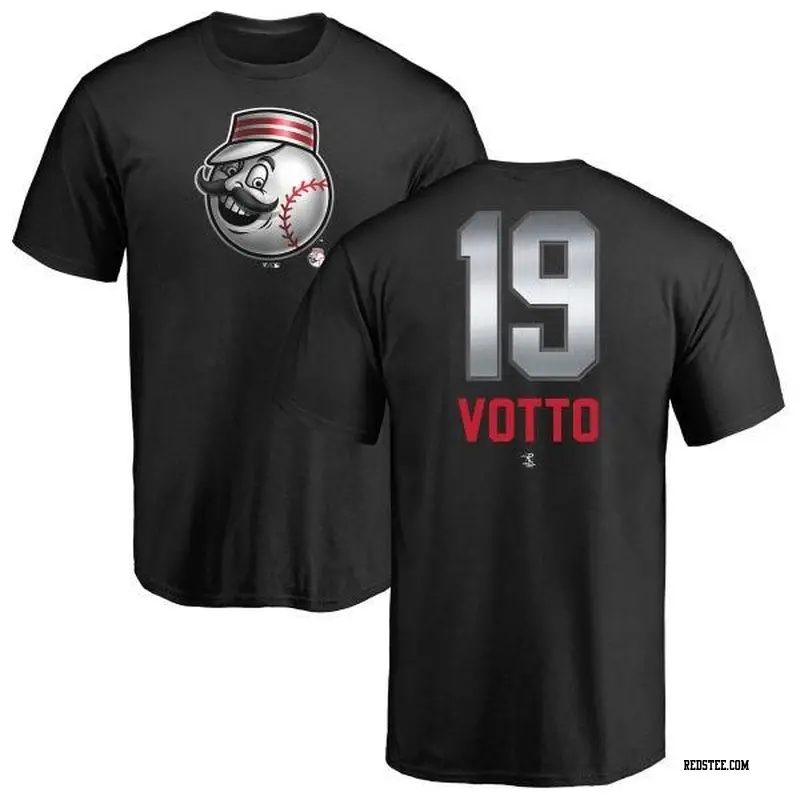 Joey Votto Cincinnati Reds Women's Black 2023 City Connect Name & Number T- Shirt