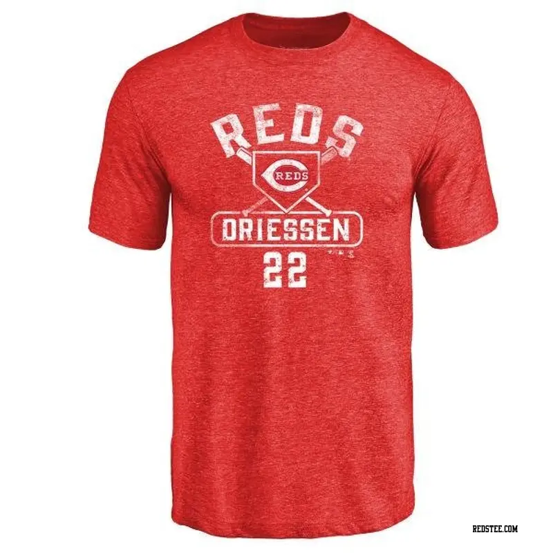 Dan Driessen Cincinnati Reds Women's Backer Slim Fit T-Shirt - Ash