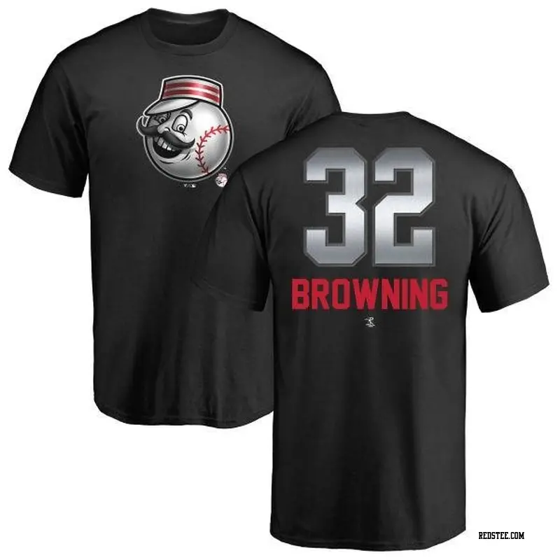 Tom Browning Cincinnati Reds Men's Brown Backer T-Shirt - Ash