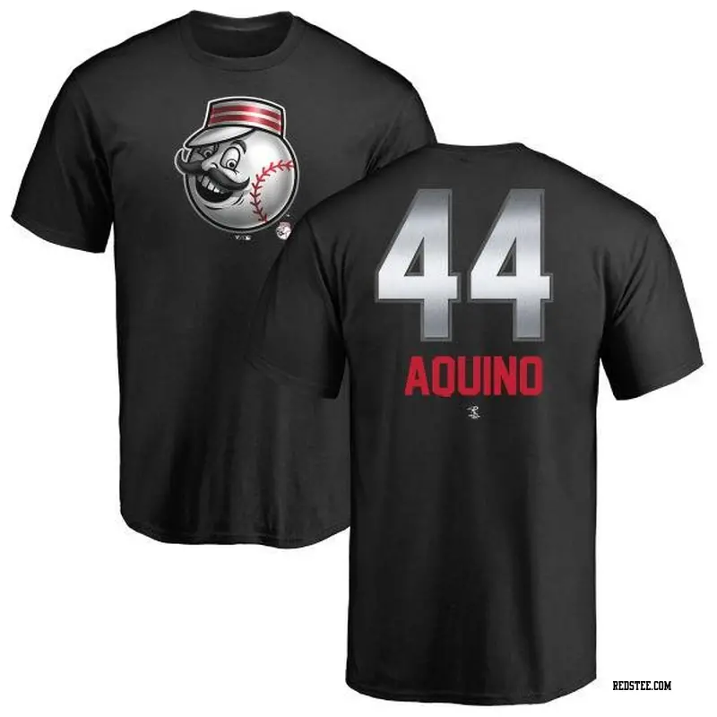 Aristides Aquino Cincinnati Reds Men's Backer T-Shirt - Ash