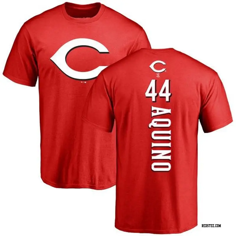 Aristides Aquino Cincinnati Reds Men's Backer T-Shirt - Ash