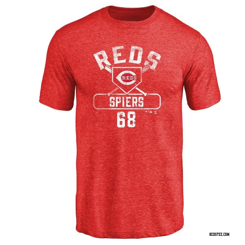 Carson Spiers Cincinnati Reds Women's Backer Slim Fit T-Shirt - Ash