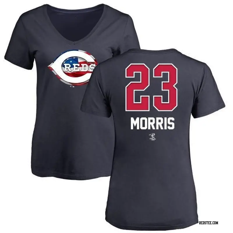 Men's Cincinnati Reds ＃23 Hal Morris Red Branded Base Runner T-Shirt - Reds  Store