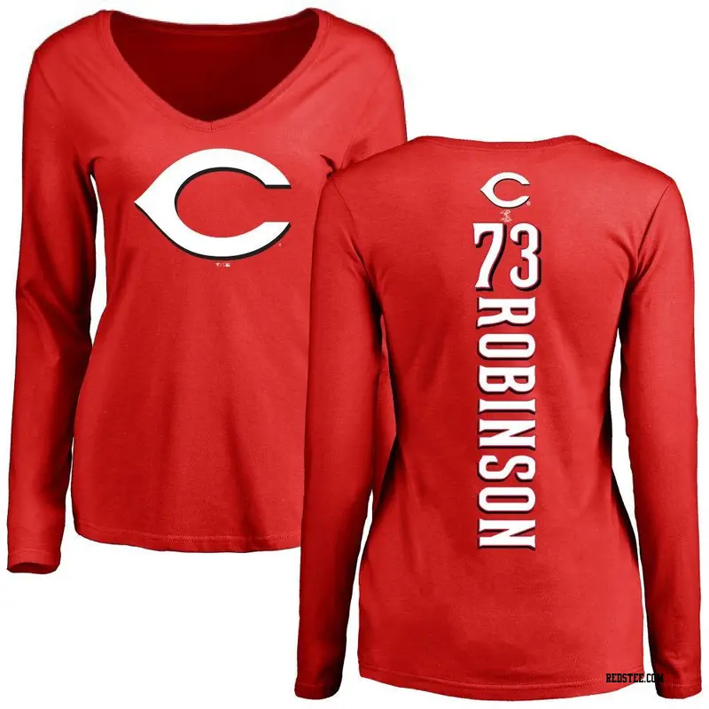 Chuckie Robinson Cincinnati Reds Youth Red Base Runner Tri-Blend Long  Sleeve T-Shirt 