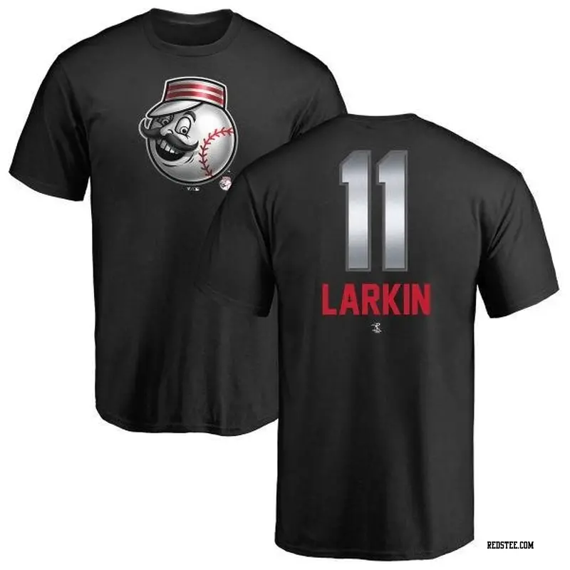 Barry Larkin Cincinnati Reds Men's Backer Tri-Blend Tank Top - Ash