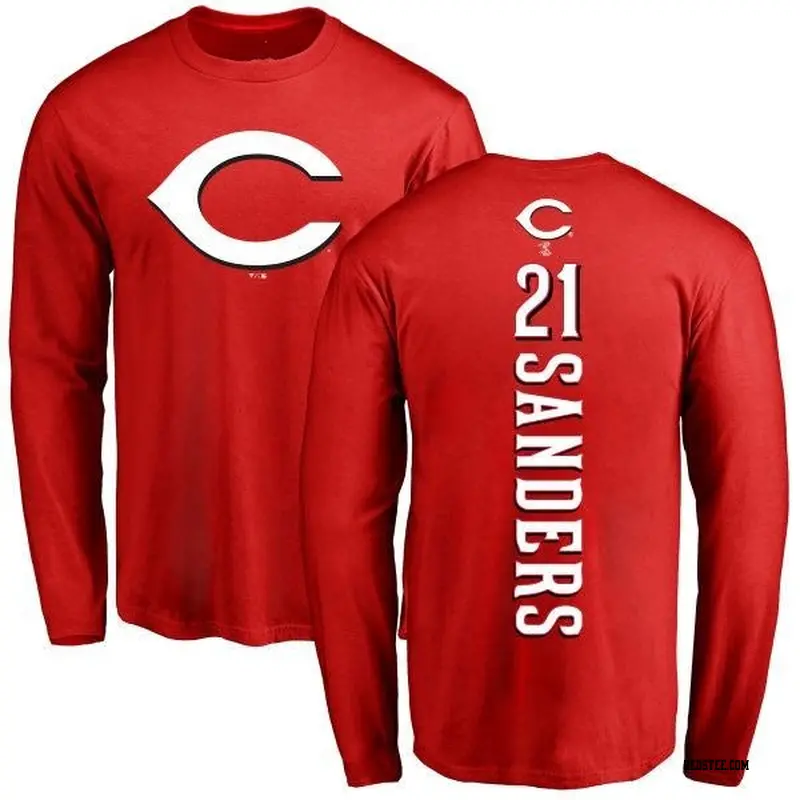 Men's Cincinnati Reds #21 Deion Sanders Gray Pullover 2016