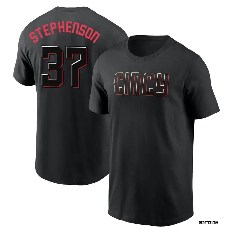 Tyler Stephenson Cincinnati Reds Men's Red Base Runner Tri-Blend T-Shirt 